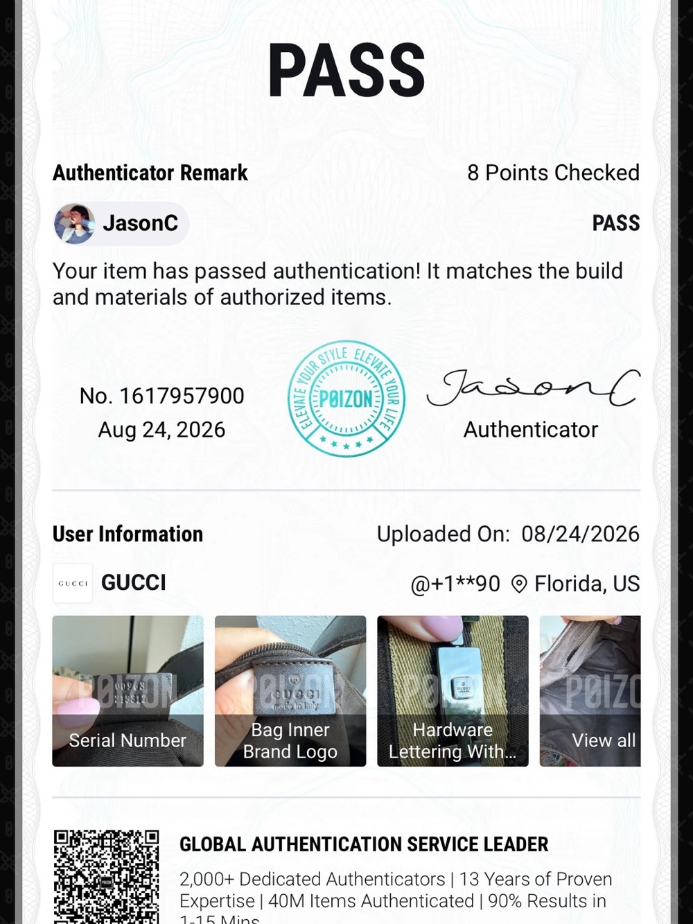 Gucci Jackie PROJECT PIECE authentic w/COA - Picture 2 of 12